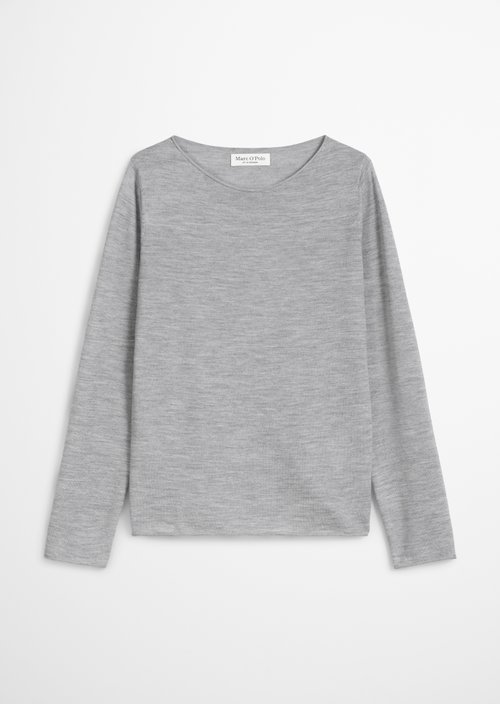 Knitted sweater slim — Light Grey Melange