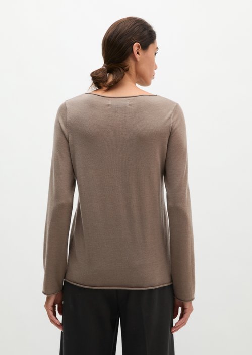 Knitted sweater slim — Stone Taupe