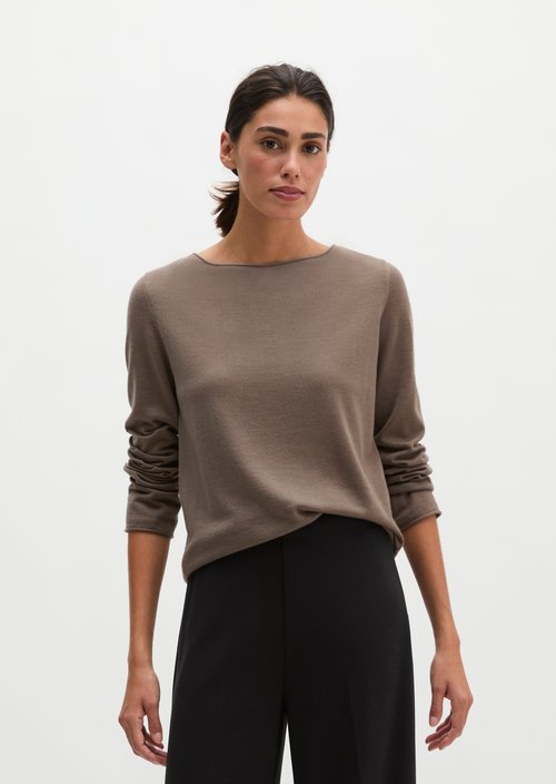 Knitted sweater slim — Stone Taupe