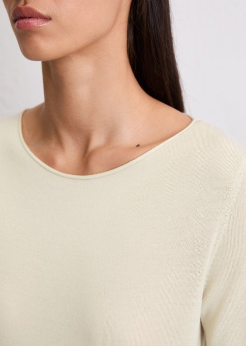 Knitted sweater slim — Light Oat
