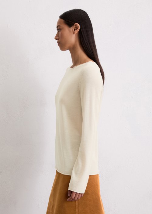 Knitted sweater slim — Light Oat