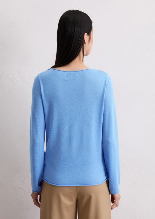 Knitted sweater slim — Cloudless Blue