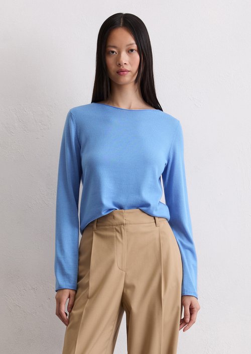 Knitted sweater slim — Cloudless Blue