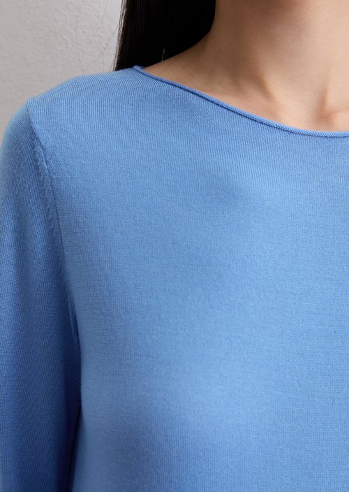 Knitted sweater slim — Cloudless Blue