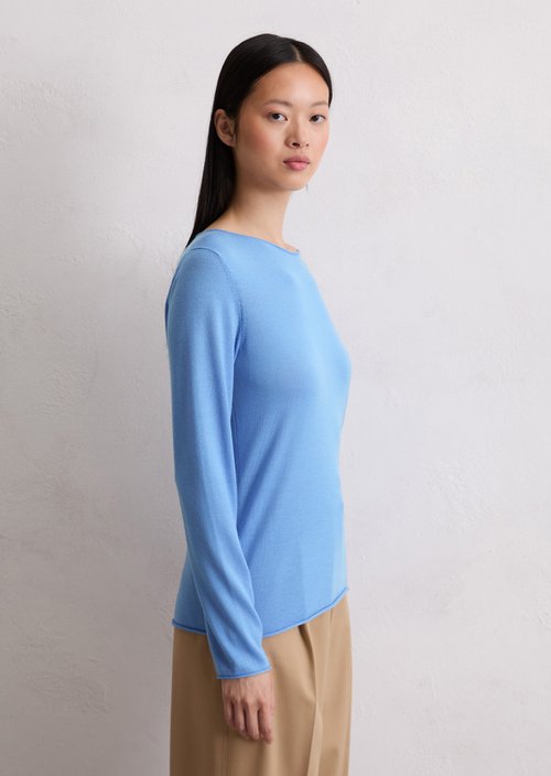 Knitted sweater slim — Cloudless Blue