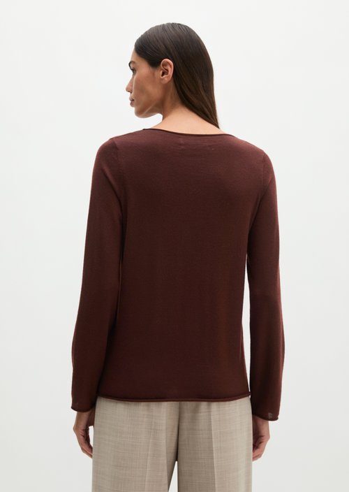 Knitted sweater slim — Black Cherry