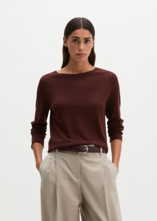 Knitted sweater slim — Black Cherry