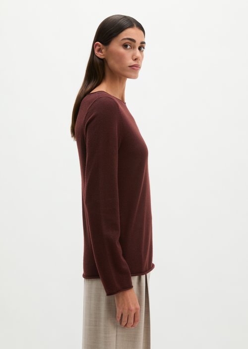 Knitted sweater slim — Black Cherry
