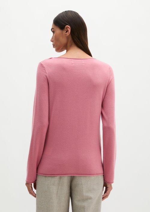 Knitted sweater slim — Berry Rose