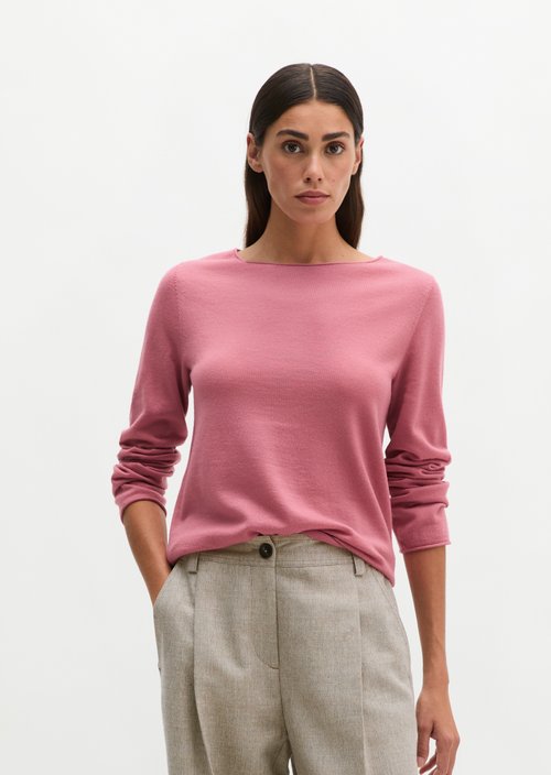 Knitted sweater slim — Berry Rose