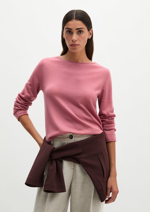 Knitted sweater slim — Berry Rose