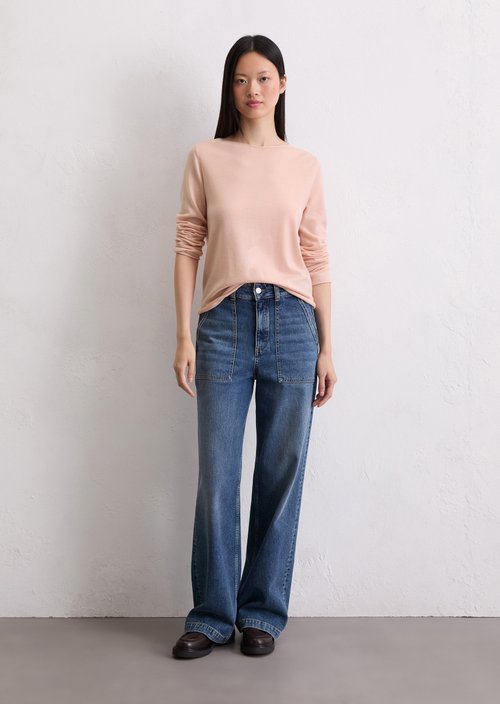 Knitted sweater slim — Pastel Rose