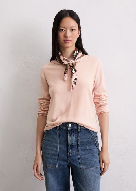 Marc O'Polo Gebreide trui slim, Dames, roze, Xxs, 100% Ruw wol