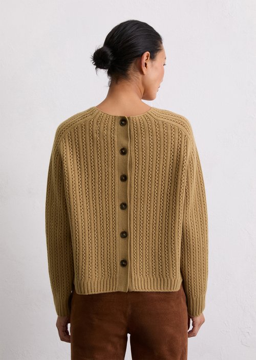 Ajour sweater loose — Salted Caramel