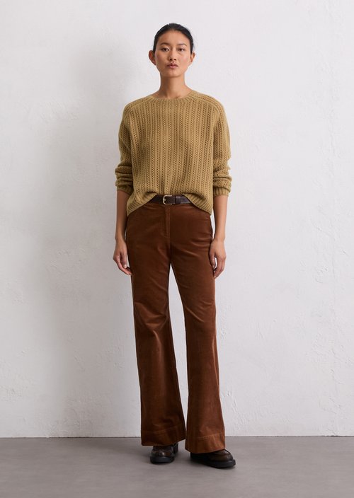 Ajour sweater loose — Salted Caramel