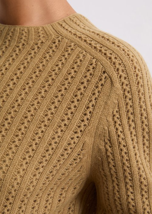 Ajour sweater loose — Salted Caramel