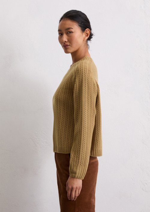 Ajour sweater loose — Salted Caramel