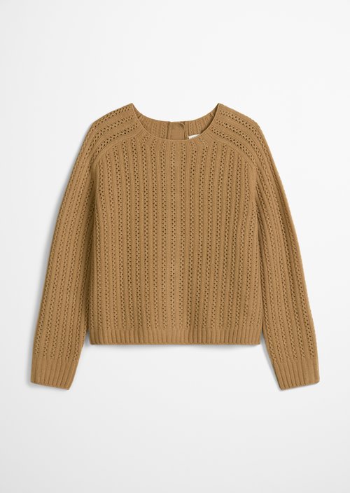 Ajour sweater loose — Salted Caramel