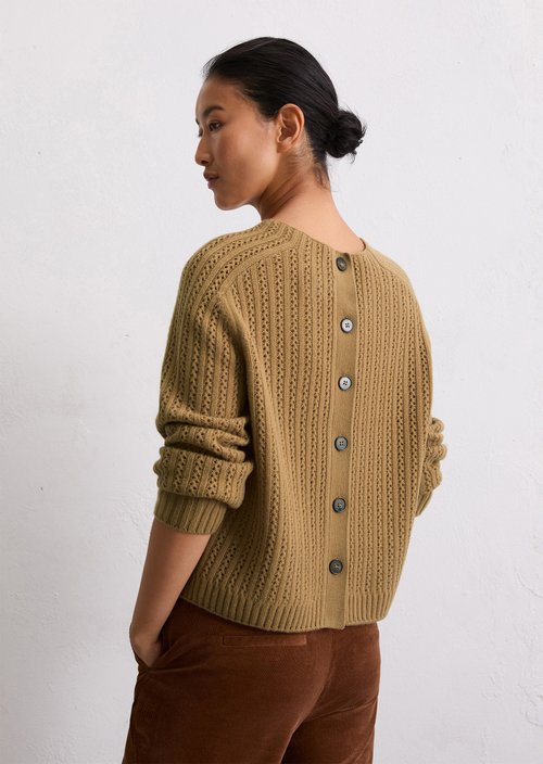 Ajour sweater loose — Salted Caramel