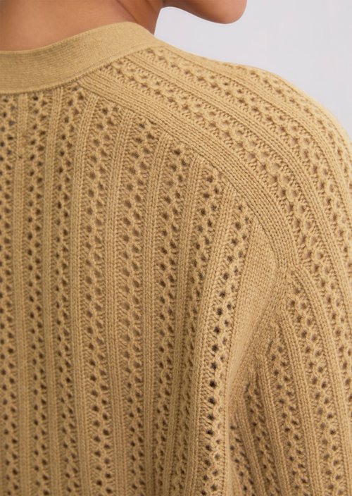 Ajour cardigan oversize — Salted Caramel