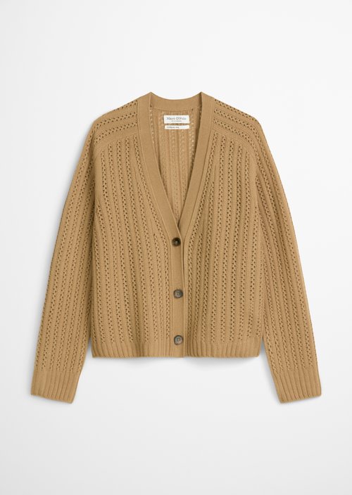 Ajour cardigan oversize — Salted Caramel
