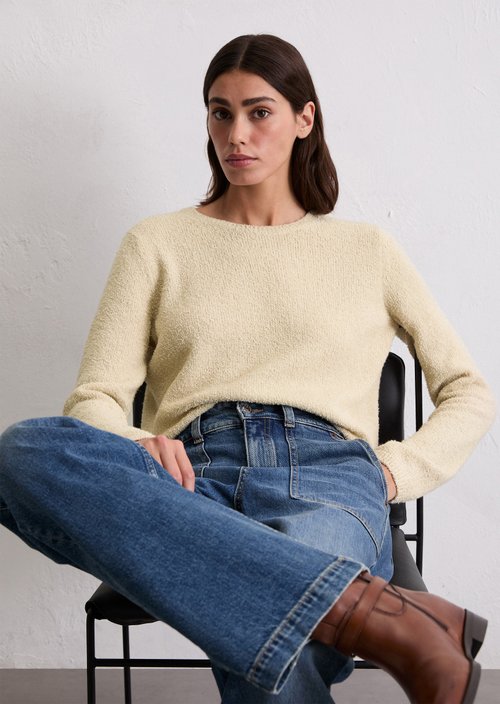 Knitted sweater regular — Light Oat