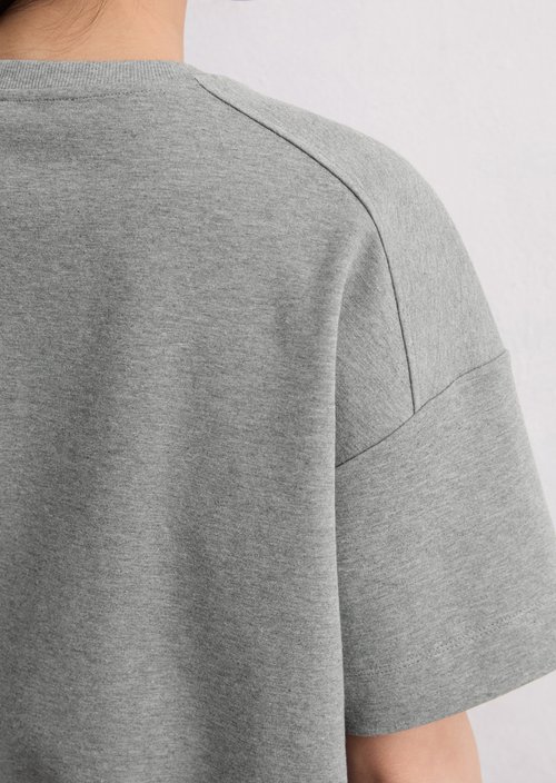 Regular short-sleeved sweatshirt — Light Grey Melange