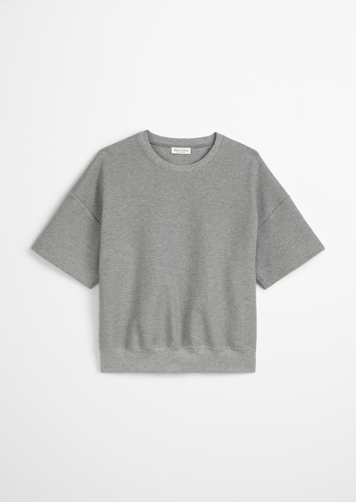 Regular short-sleeved sweatshirt — Light Grey Melange