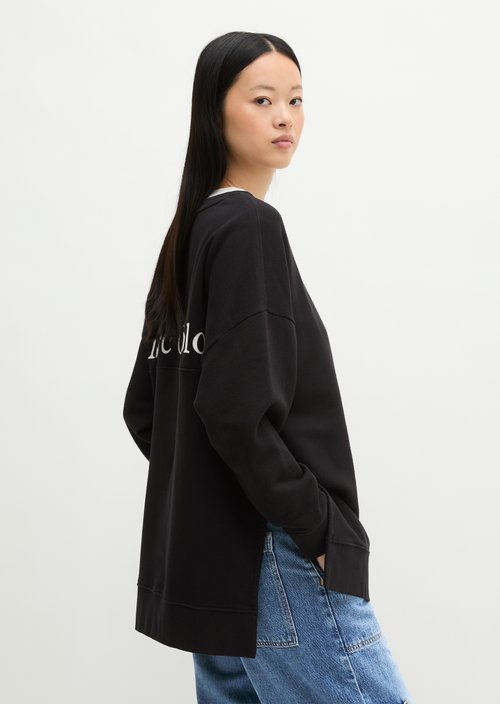 Logo sweatshirt loose — Deep Night Blue