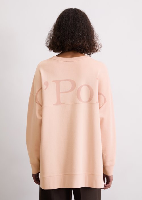 Logo sweatshirt loose — Pastel Rose