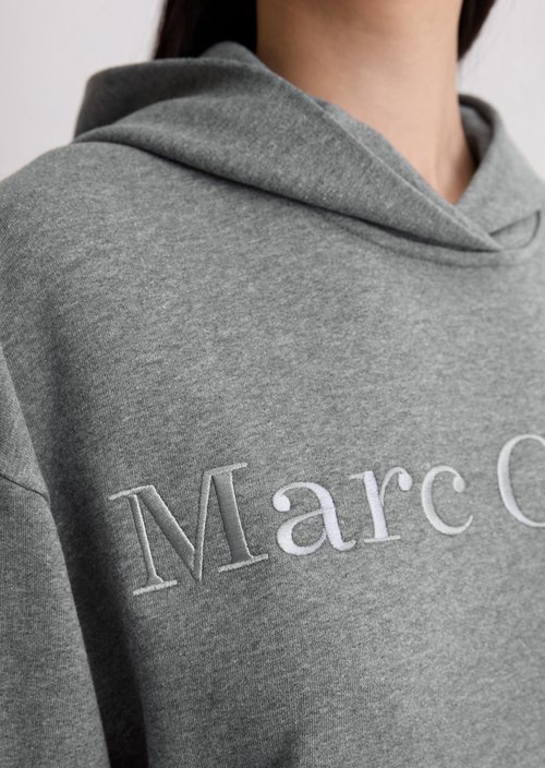 Logo hooded sweatshirt relaxed — Light Grey Melange