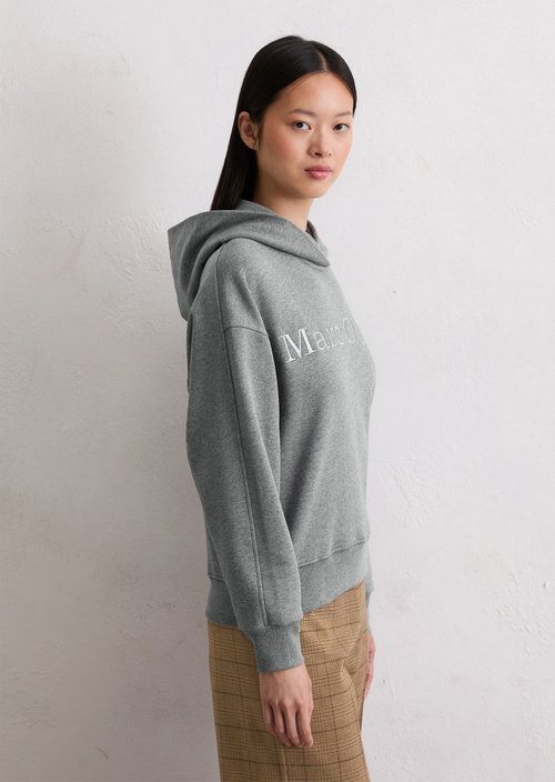 Logo hooded sweatshirt relaxed — Light Grey Melange