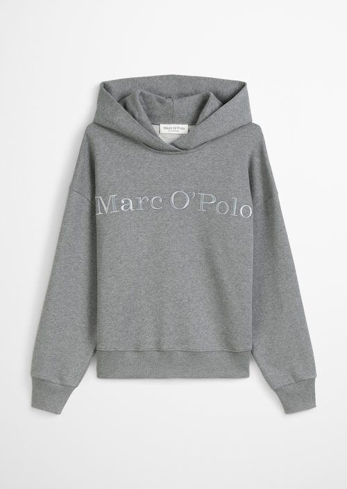 Logo hooded sweatshirt relaxed — Light Grey Melange