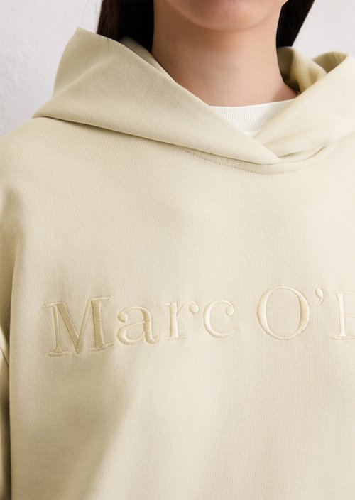 Logo hooded sweatshirt relaxed — Light Oat