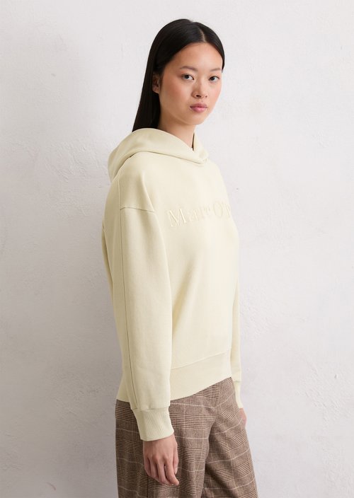 Logo hooded sweatshirt relaxed — Light Oat