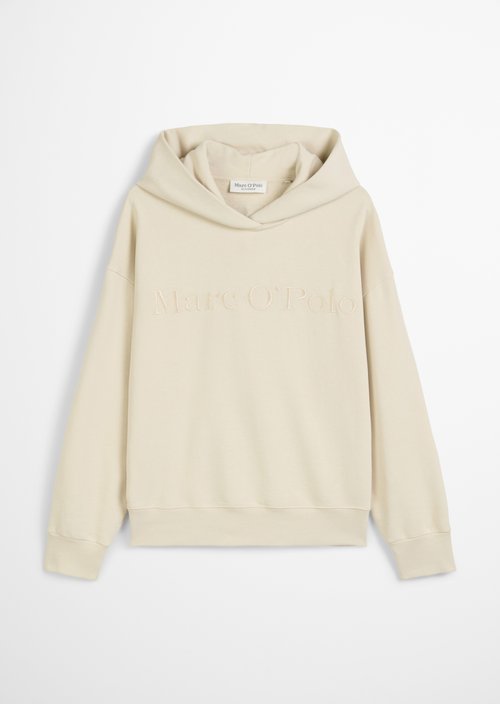Logo hooded sweatshirt relaxed — Light Oat