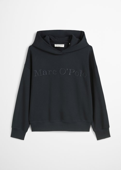 Logo hooded sweatshirt relaxed — Deep Night Blue