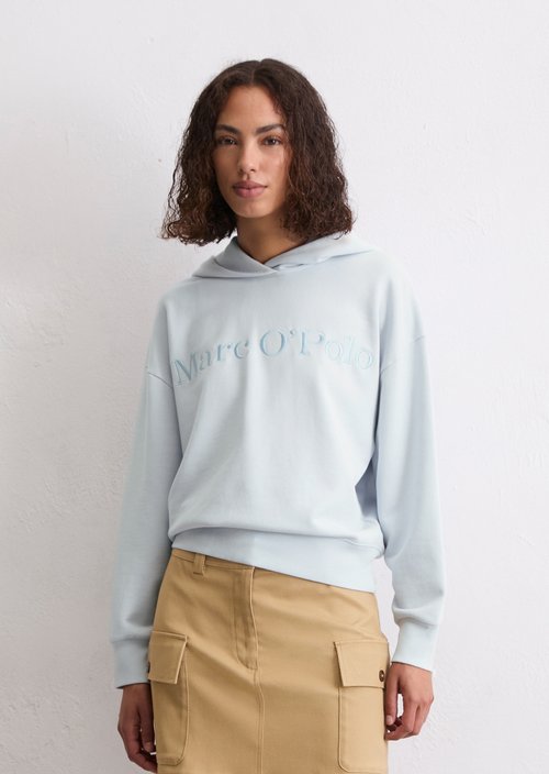 Logo hooded sweatshirt relaxed — Calm Blue