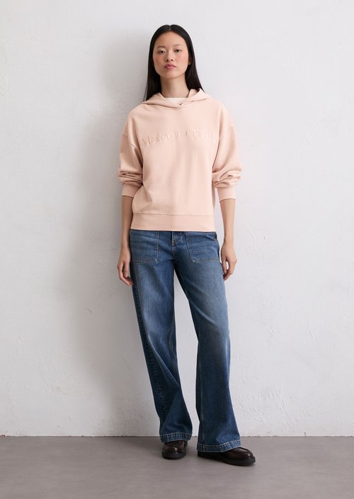 Logo hooded sweatshirt relaxed — Pastel Rose