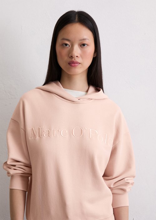 Logo hooded sweatshirt relaxed — Pastel Rose