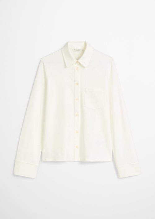 Regular jersey blouse — White Cotton