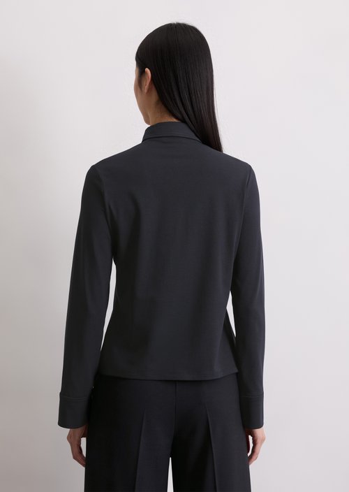 Regular jersey blouse — Deep Night Blue