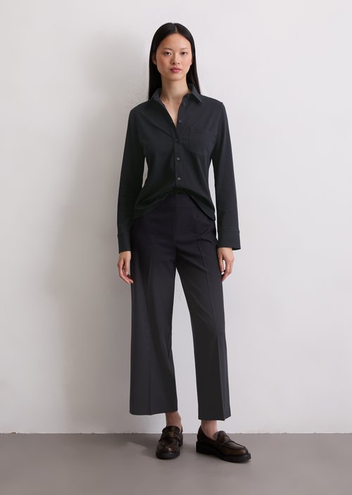 Regular jersey blouse — Deep Night Blue