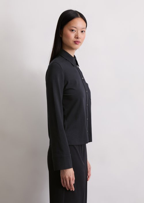 Regular jersey blouse — Deep Night Blue