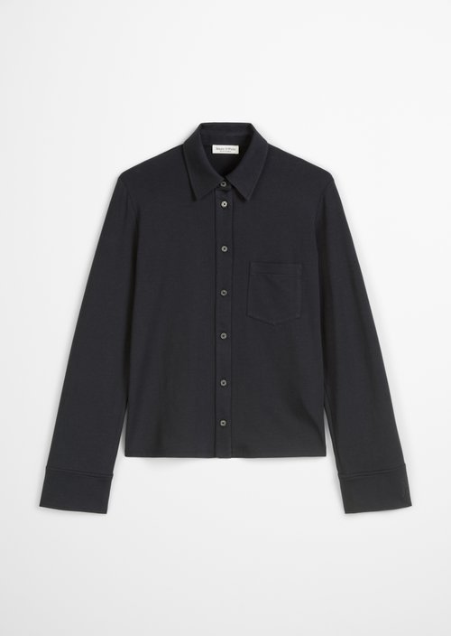 Regular jersey blouse — Deep Night Blue