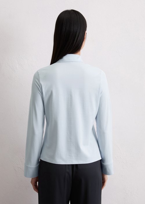 Regular jersey blouse — Calm Blue