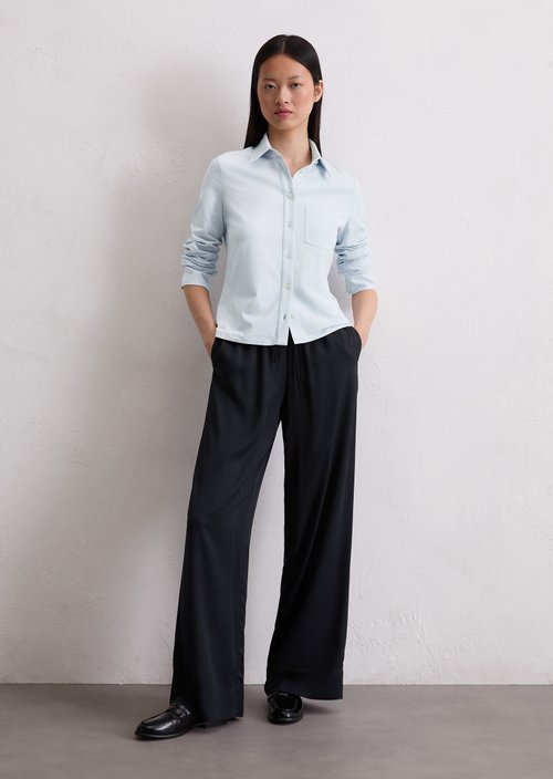 Regular jersey blouse — Calm Blue