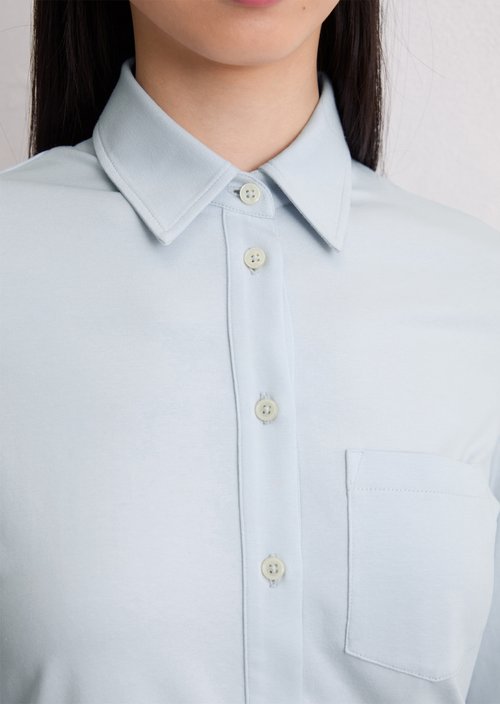 Regular jersey blouse — Calm Blue