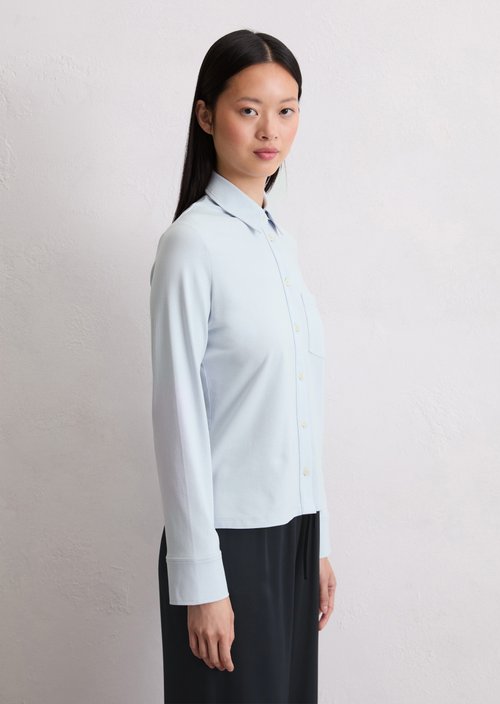 Regular jersey blouse — Calm Blue