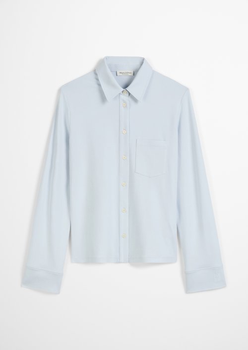Regular jersey blouse — Calm Blue